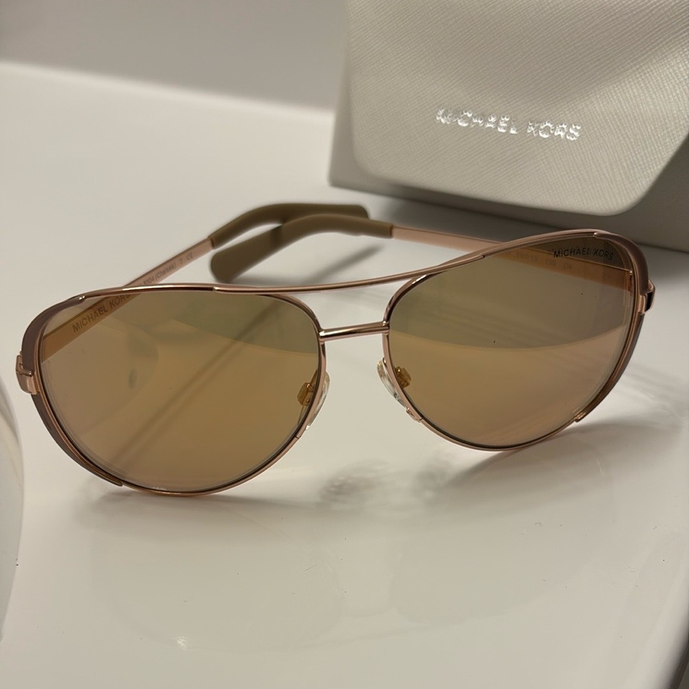 Michael Kors Gold Aviator Sunglasses